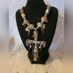 Handcrafted Beaded Cross Necklace